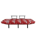 thumbnail image 3 of Feminine Futon Couch, Roses with Black Contours in Retro Style Feminine Nature Inspired, Daybed with Metal Frame Upholstered Sofa for Living Dorm, Loveseat, Scarlet White Black, by Ambesonne, 3 of 4