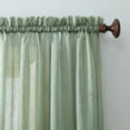 thumbnail image 2 of No. 918 Jillian 1-Piece Crushed Voile Sheer Rod Pocket Curtain Panel, 51"x95", Sage Green, 2 of 7