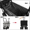 thumbnail image 6 of BENTISM Steel Garden Wagon Cart with Adjustable Handles, 6 of 10
