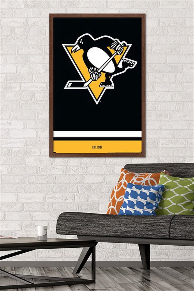 NHL Pittsburgh Penguins - Logo 21 Wall Poster, 22.375" x 34", Framed
