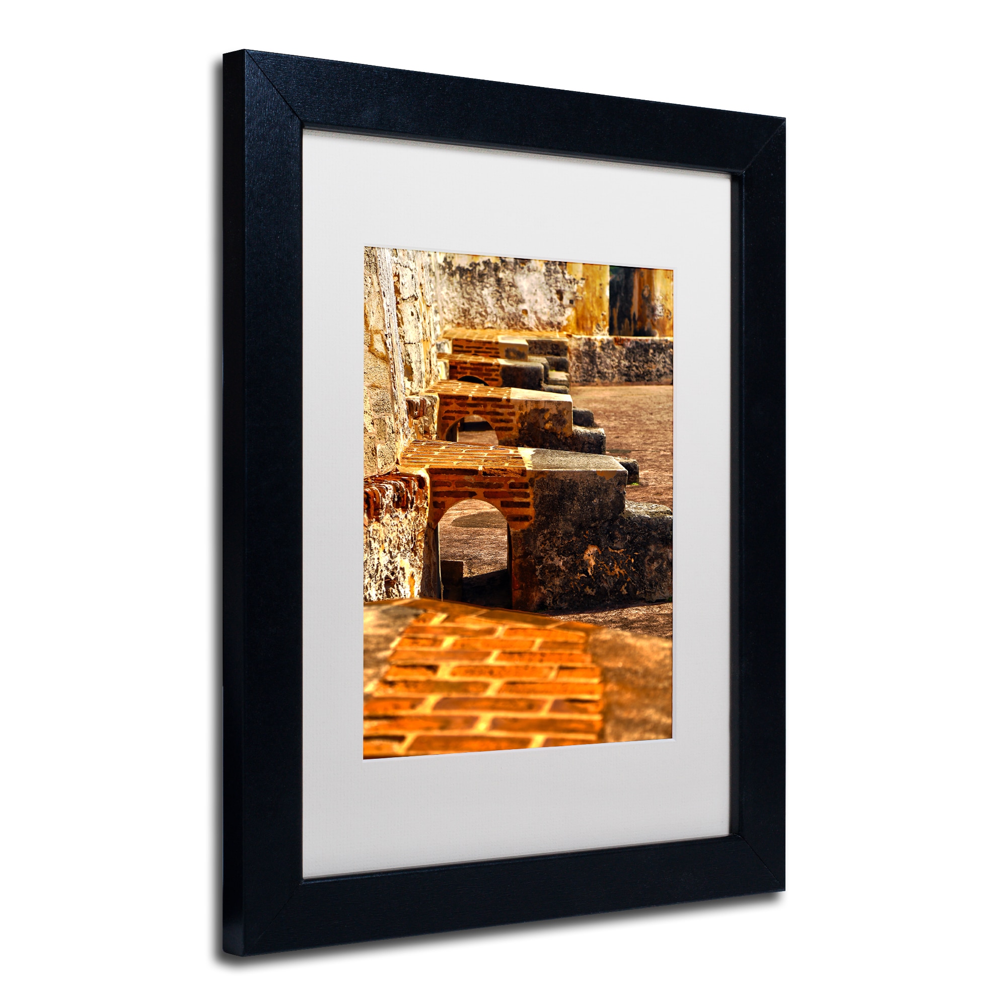 Trademark Fine Art "Castillo de San Felipe del Morro 10" Canvas Art by CATeyes, White Matte, Black Frame