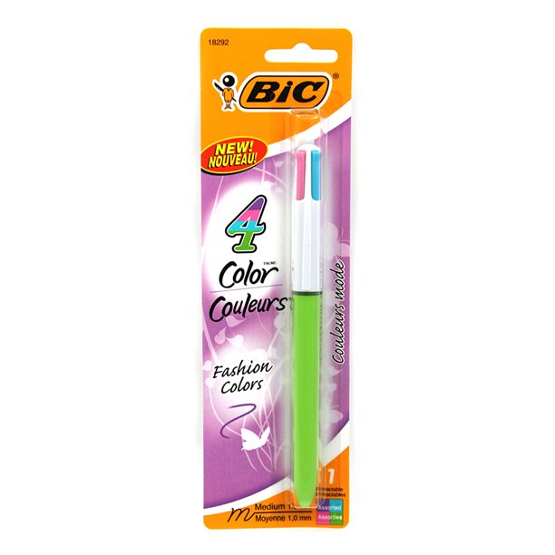 BIC 4Color Fashion Pen, 1pk