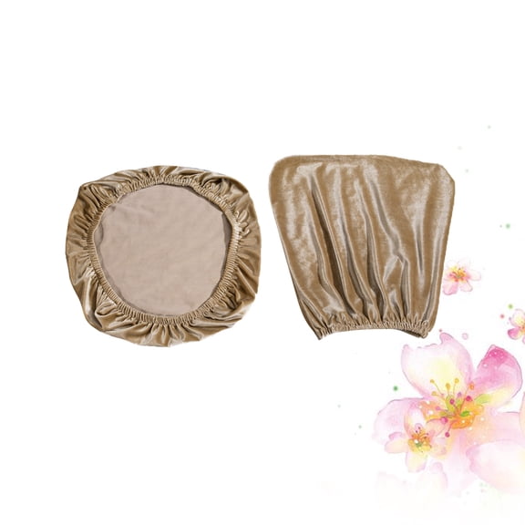 LIFKOME Khaki Elastic Chair Seat Cover with Split Back, Removable and Stretchable for Dining and Office Chairs