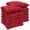 Red, variant on Fluffy Memory Foam 16" x 16" Non Slip Chair Cushion Pad 2 Pack - Taupe