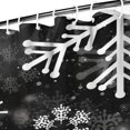 thumbnail image 3 of Christmas Snowflake Winter Black Shower Curtain,Washable Bath Curtain with Hooks Friendly Polyester Fabric Curtains for Halloween Thansgiving Christmas Hotel Dorm, 3 of 5