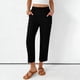 thumbnail image 1 of Pincandy Women's Solid Color Elastic Waist Pockets Linen Blend 9-Point Pants, Casual & Daily Wear, 1 of 7