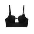 thumbnail image 5 of Plunge Bra with Clear Back Straps Backless Deep V Padded Low Cut Underwire for Women, 5 of 6