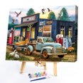 thumbnail image 2 of DIY Kit de pintura por número Casas sin marco Coches por el lago Pintado a mano Colgante Hugtrwg Para estrenar, 2 of 9