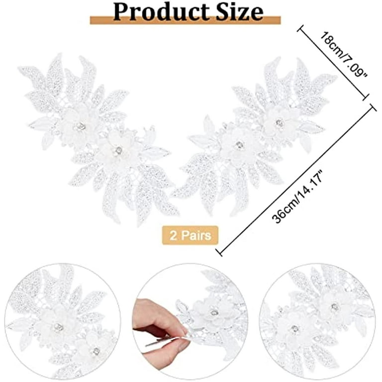 Pearl Rhinestone Applique Embroidery 3D Flower Patches for Bridal Dress -  China Applique Embroidery and Embroidery Flower price