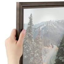 ArtToFrames 20x24 Inch Walnut Picture Frame, This Brown Wood Poster Frame is Great for Your Art or Photos, Comes with 060 Plexi Glass (4094)
