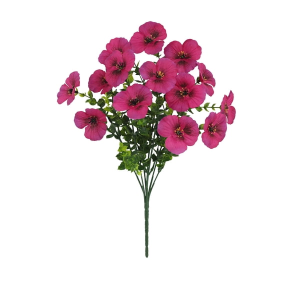 Fareti Artificial Fake Pansy Flowers for Outdoor, Pansies Flower for Spring Decoration, UV Resistant Fake Plants for Outside Planter Porch Yard Patio Home Decor