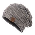 thumbnail image 2 of Naierhg Beanie Women Hat Solid Color Stretch Dome No Brim Windproof Autumn Winter Thickened Plush Lining Hat StreetwearKhaki, 2 of 8