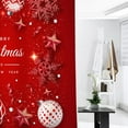 thumbnail image 4 of Christmas Shower Curtain Red Christmas Multi Ball Polyester Fabric Bathroom Shower Curtain 72X72 Inch, 4 of 6