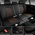 thumbnail image 4 of 5-Seats Car Seat Covers for 95% Jeep Models Leather Auto Vehicle Seat Cushions Waterproof Seat Cover Airbag Compatible(Black&Coffee-Luxury), 4 of 6