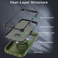 thumbnail image 3 of Funda MYBAT Maverick MagSafe Clip para iPhone 15 Verde con Mica, 3 of 10