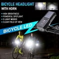 thumbnail image 2 of Solar Bike Lights, 3000LM Night Ultra Bright Bicycle Lights Headlight with Electric Bell, Rechargeable Bike Lights, Easy Install Waterproof, 2 of 7