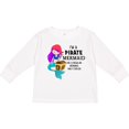 thumbnail image 3 of Inktastic I'm a Pirate Mermaid-like a Regular Mermaid, Only Cooler Boys or Girls Long Sleeve Toddler T-Shirt, 3 of 5