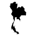 thumbnail image 2 of Detailed Map Thailand Wall Decal by Wallmonkeys Peel and Stick Graphic (36 in H x 19 in W) WM325963, 2 of 4
