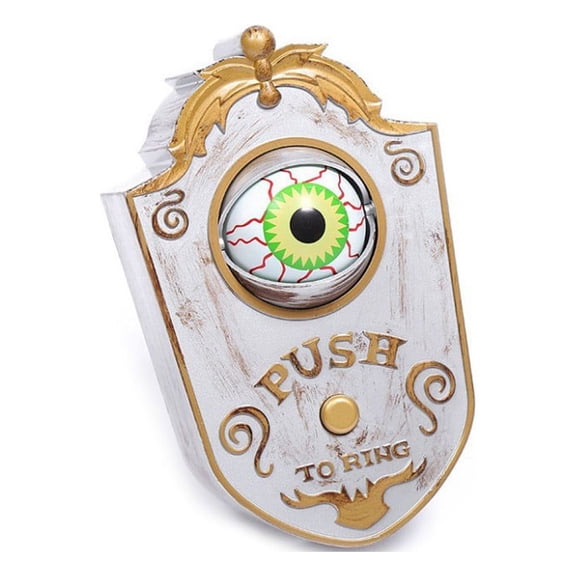 Fridja Halloween One-eyed Doorbell Decoration Ghost's Day Glowing Hanging Piece Halloween Decorations