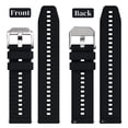 thumbnail image 6 of Silicone Watch Bands,18mm Quick Release Rubber Watch Strap for Men Women,Black with Silver Buckle, 6 of 8