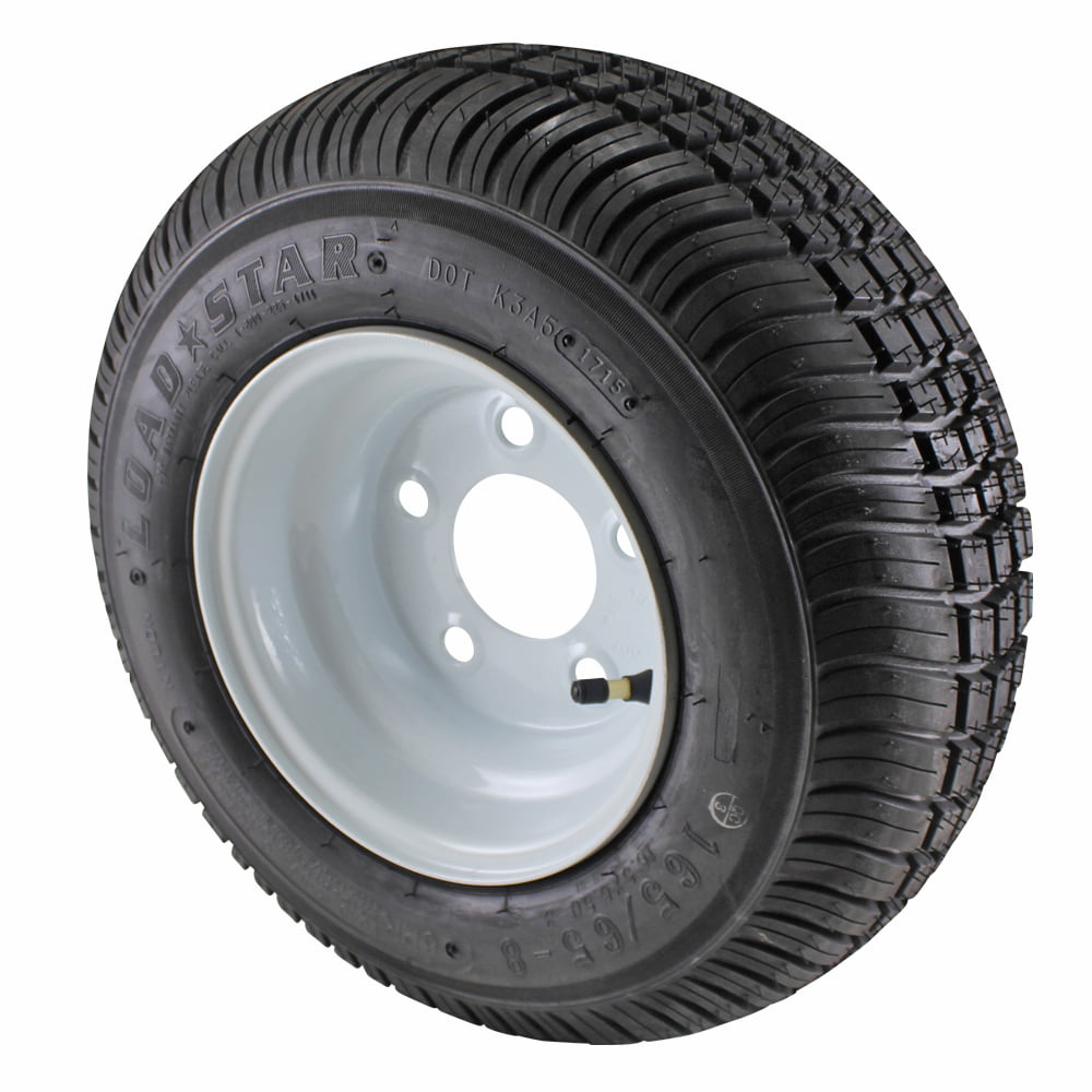 16.5X6.50-8 Loadstar Trailer Tire LRC on 5 Bolt White Wheel - Walmart 16.5 X 6.5 8 Tire And Wheel