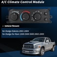 thumbnail image 2 of Módulo de control del clima del aire acondicionado para Dodge Ram 1500 2500 3500 02-05 para Dodge Dakota 01-04 Panel de control HVAC No.55055905AA/599-212, 2 of 7
