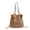 Brown, variant on NCY Women's Straw Woven Beach Tote Bags Boho Crochet Summer Trendy Shoulder Bags Large Bucket Handmade Tote Purse