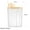 Khaki, variant on Plastic Cereals Food Storage Jar Container Kitchen Organizer Cookie Box,Airtight Food Storage Container with Pour Spout and Measuring Cup Clear Cereal Keeper,for Rice Beans Cereal Storage Organizer