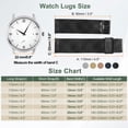 thumbnail image 2 of Correas de reloj de malla para hombres y mujeres, correa de reloj de malla de acero inoxidable con herramientas (22 mm, negro), 2 of 7
