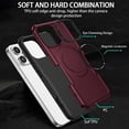 thumbnail image 6 of Magnetic Phone Case for Samsung Galaxy S22 Ultra (Not S22) Compatible with Magsafe, Military-Grade Shockproof Case with Built-in Magnet Circle for Samsung Galaxy S22 Ultra, MS Claret, 6 of 9