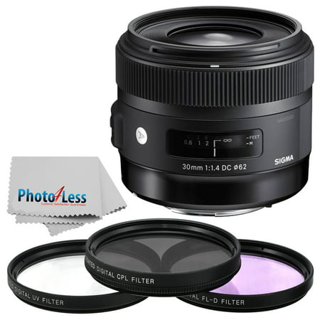 Sigma 30mm f/1.4 DC HSM Lens for Nikon DSLR Cameras + More Great Value