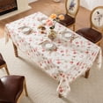 thumbnail image 5 of Rectangle Tablecloth Pastoral Style, Waterproof & Stain Resistant Table Cloth Wrinkle Free Table Cover for Dining/Kitchen/Patio, Washable Indoor & Outdoor Use, 140*180cm Red, 5 of 5