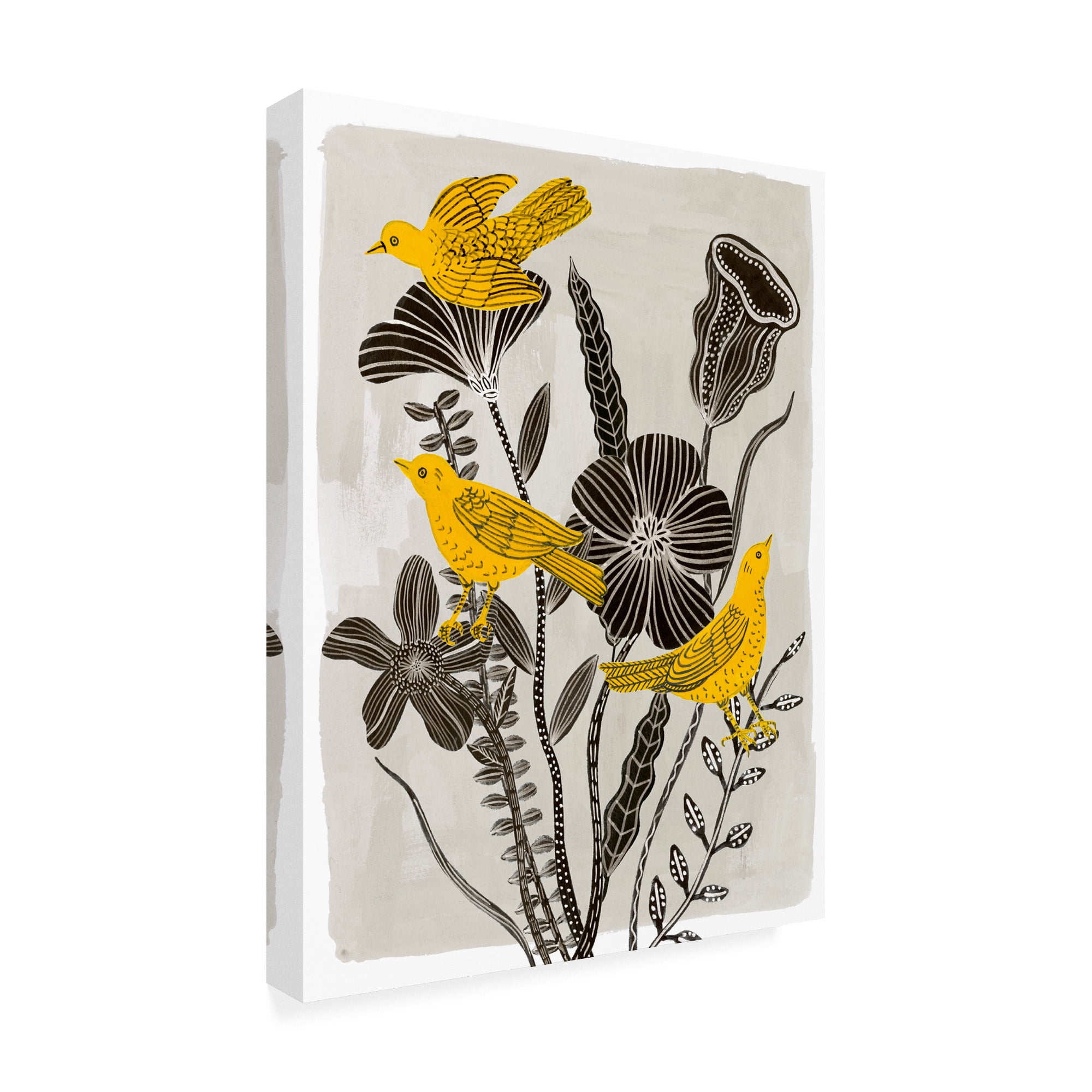 Trademark Fine Art 'Birds in My Garden I' Canvas Art by Melissa Wang