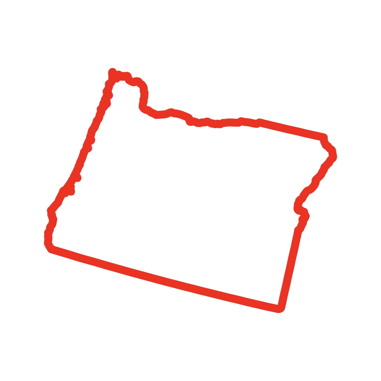 Oregon Outline Sticker Decal Die Cut - Self Adhesive Vinyl ...