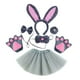thumbnail image 3 of Diadema con orejas de disfraz de conejo animal, diadema con falda de cosplay, accesorios modernos para fiesta temática de carnaval, disfraces de año N Gris 6 piezas, 3 of 8