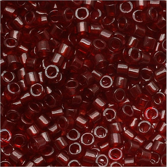 Miyuki Delica Seed Beads 11/0 'Transparent Dark Cranberry' DB1102 7.2 Grams