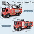 thumbnail image 2 of 1:50 Fire Truck Alloy Diecast Simulation Sprinkler Toy With Light Music Water Spray Rescue Car Children's Toy Firefighter Truck, 2 of 4