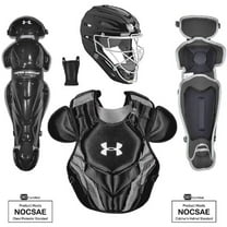 Under Armour Victory Series 4 Junior Baseball Catchers Set w/ Chest Guard, Black
