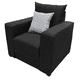 thumbnail image 3 of Sillon El Bazar Store Miami Lino negro 1 plaza, Modular, Moderno, Sala, 3 of 4