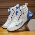 thumbnail image 2 of Men's High-Top Sneakers - Lace-Up Sneakers with Arch Support and EVA Cushioning - Breathable Fitness, Basketball, Running Shoes - All-Season Anti-Slip Sole - Lace-Up Closure with White Laces, 2 of 9