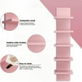 thumbnail image 4 of 5 Tier Wall Shelves Pink, Vertical Column Shelf Floating Storage Home Decor Organizer Tall Tower Design Utility Shelving Bedroom Living Room, 30.7, 4 of 17
