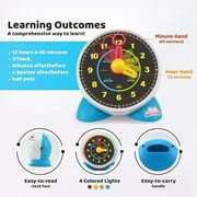 BEST LEARNING Interactive Talking Clock Toy for Kids 3-6 Years Teaches Time with Quiz and Sleep Mode