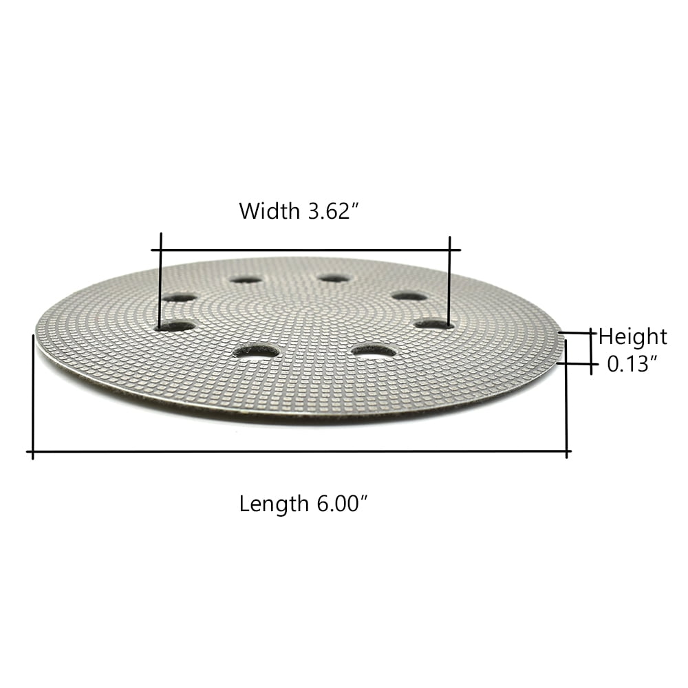 Specialty Diamond BRTD6120 6" 120 Grit Thin Electroplated Dry Pad for Orbital Sanders