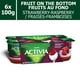 Danone Activia® fruits au fond Fraises-Framboises Yogourt Probiotique, 6 x 100g – image 1 sur 4