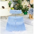 thumbnail image 5 of BNNG Cake Stand White Plastic Dessert Table Stand Set 3 Tired Cupcake Display Stands Cookie Tray Rack Serving Tray Cake Display Tower Dessert Trays for Wedding Baby Shower Tea Party, 5 of 5