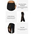 thumbnail image 3 of Women's Fashion Casual High Waist Pants Solid Color Yoga Sports Pants Slit Flowy Layered Palazzo Trousers Plus Size, 3 of 5