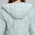 thumbnail image 6 of Winter down Coats Women's Packable Down Jacket Lightweight Puffer Jacket Hooded Winter Coat Warm Light Outerwear Womens Fall and Winter Coats S-177 Light Blue XXL, 6 of 7