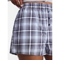 thumbnail image 4 of No Boundaries Cotton Boxer Shorts, 3" Inseam, Women's and Women's Plus XXS-4X, 4 of 5