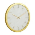 thumbnail image 5 of DecMode 16" Gold Marble Wall Clock with White Face, 5 of 7