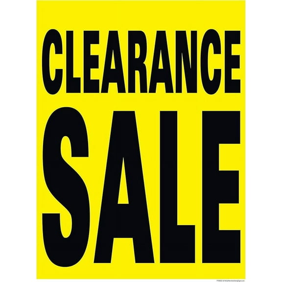 P70CCC Yellow Black Furniture Flooring Vinyl Window Sale Clearance Sign Posters Retail Business Store Signs Advertising (P70-38" x 50") Furniture Flooring Mattress Wholesale Indoor Signage